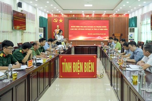 Inspection delegation of Central Steering Committee 35 works in Điện Biên Province