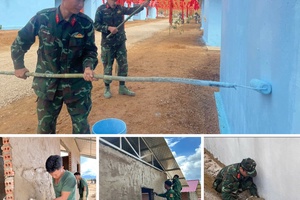 Soldier-builders help flood-hit families rebuild homes in Điện Biên
