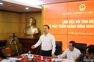 Standing Board of Điện Biên provincial Party Committee works with Ministry of Agriculture and Environment