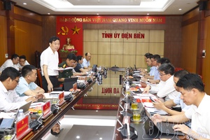 Standing Board of Điện Biên provincial Party Committee works with Supervisory Team of Central Inspection Commission