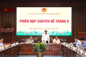 Điện Biên provincial People’s Committee holds June meeting