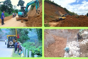 Xa Dung proactively ensures traffic during rainy season