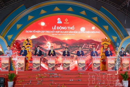 Groundbreaking ceremony for the Điện Biên Phủ Cable Car and Historical-Cultural Tourism Complex Project