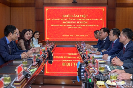 Provincial Party Committee Secretary Trần Tiến Dũng works with staBOO Holding AG (Switzerland)